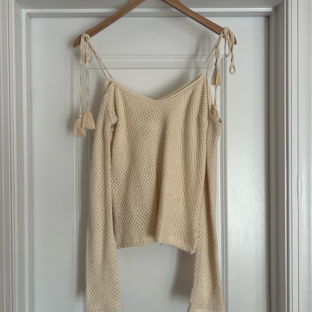 NWT Saylor Cream Textured Knit Top